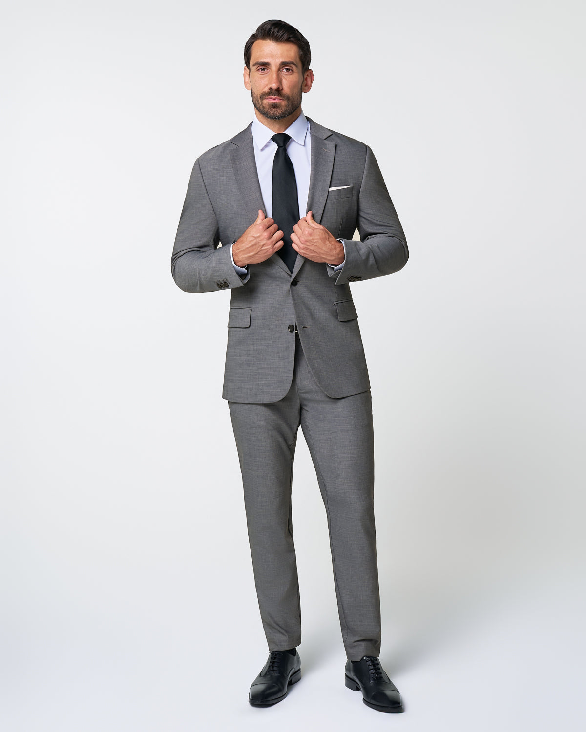 Athletic Fit Stretch Blazer - Heathered Grey