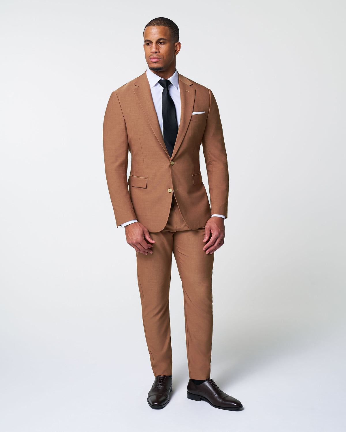 Athletic Fit Stretch Blazer - Heathered Copper