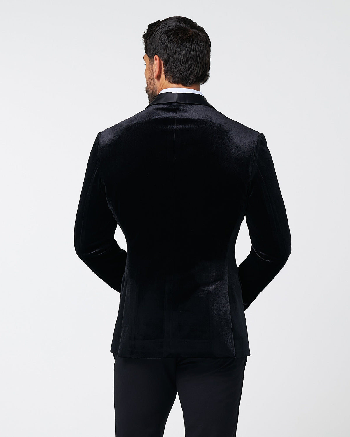 Athletic Fit Stretch Tuxedo Jacket - Black Velvet