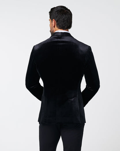 Athletic Fit Stretch Tuxedo Jacket - Black Velvet
