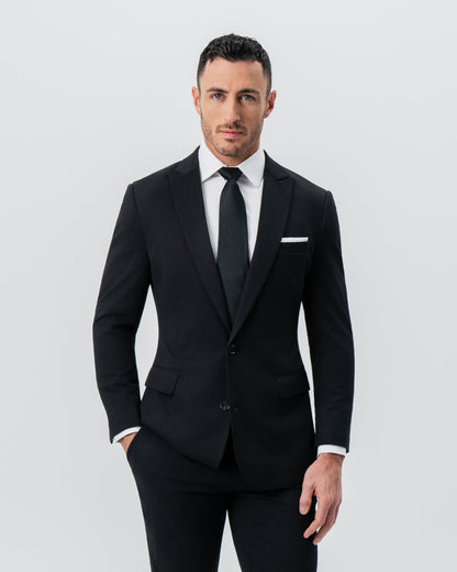 Athletic Fit Stretch Blazer - Black - Pick Stitch