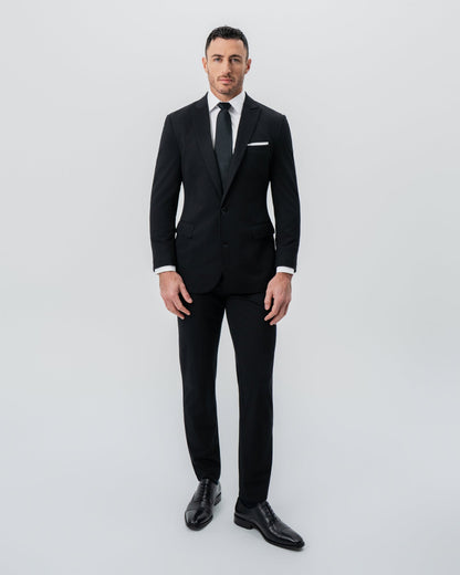Athletic Fit Stretch Blazer - Black - Pick Stitch