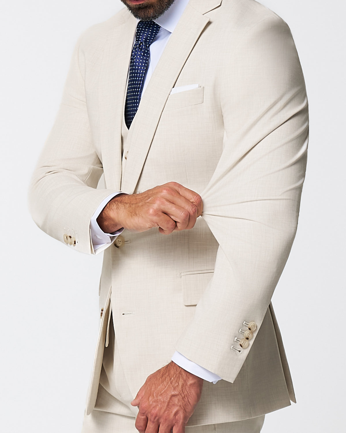 Athletic Fit Stretch Blazer - Lightweight Heathered Bamboo