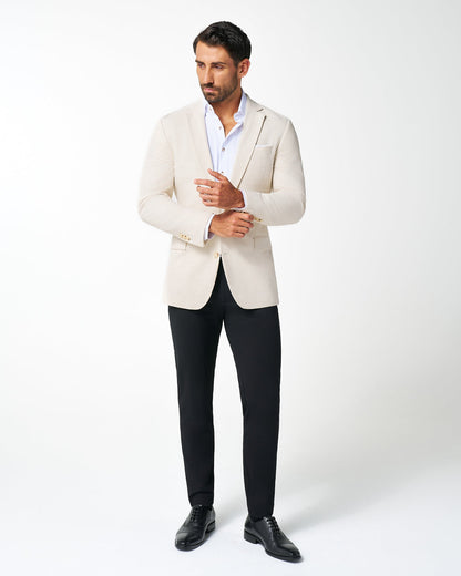 Athletic Fit Stretch Blazer - Lightweight Heathered Bamboo