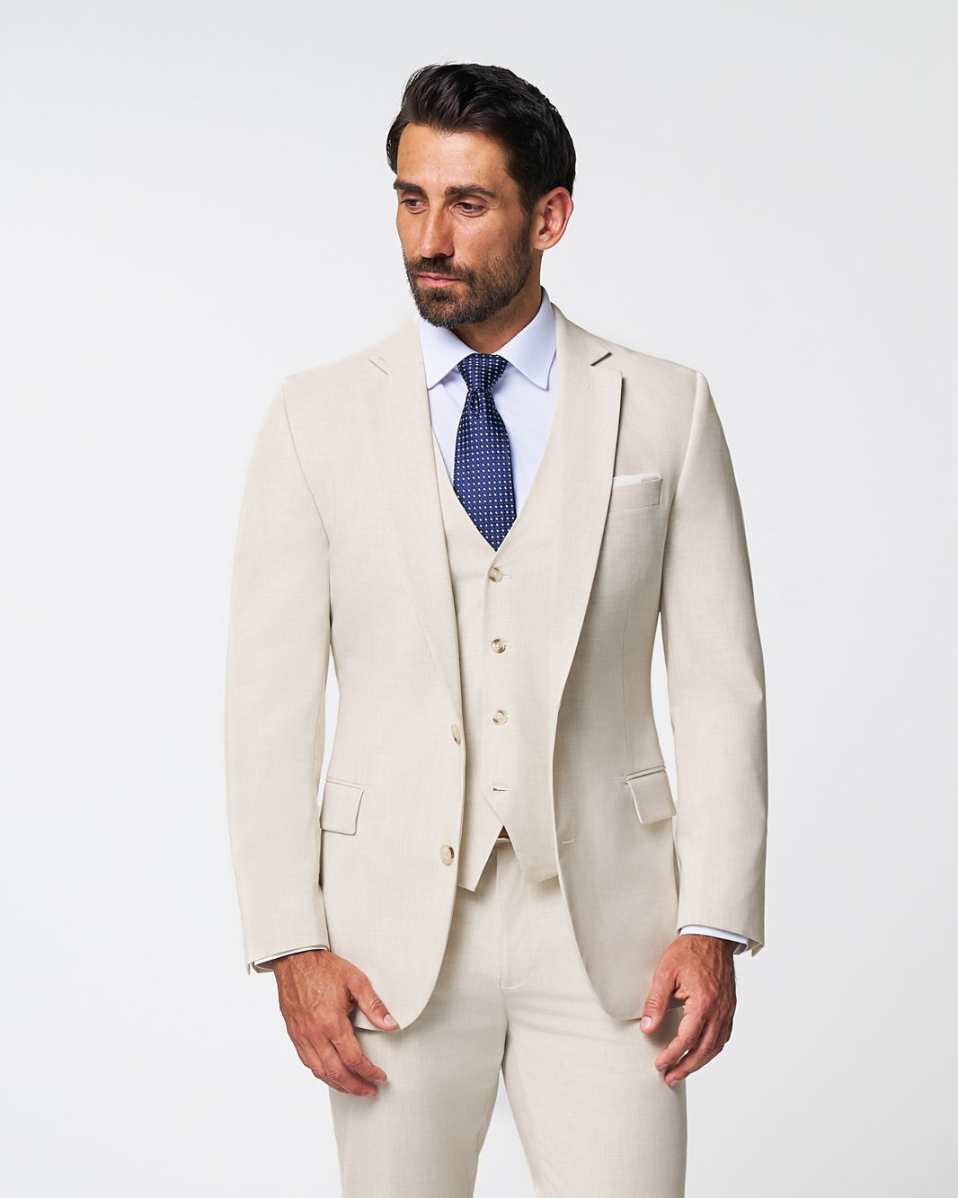 Athletic Fit Stretch Blazer - Lightweight Heathered Bamboo