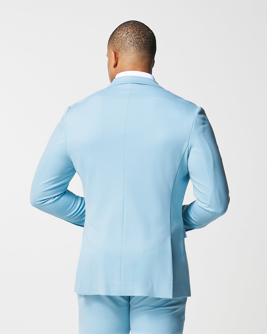 Athletic Fit Stretch Blazer - Solid Cool Blue