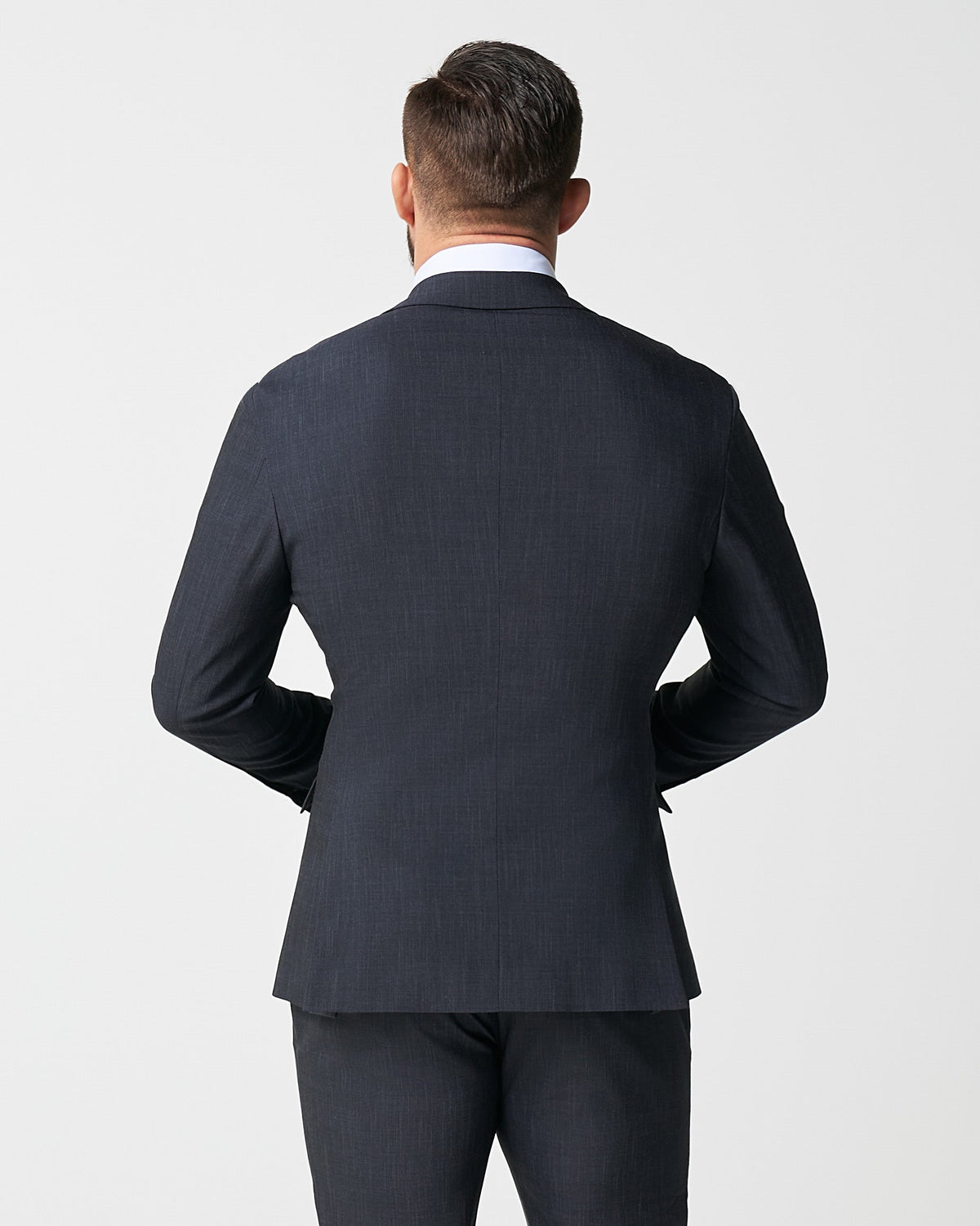 Athletic Fit Stretch Blazer - Heathered Midnight Navy