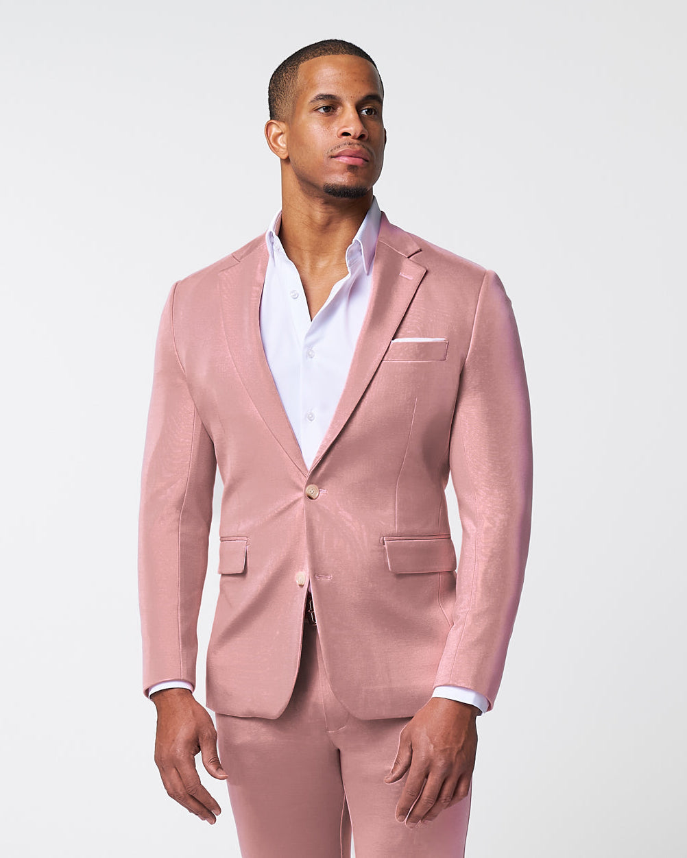 Athletic Fit Stretch Blazer - Solid Rose