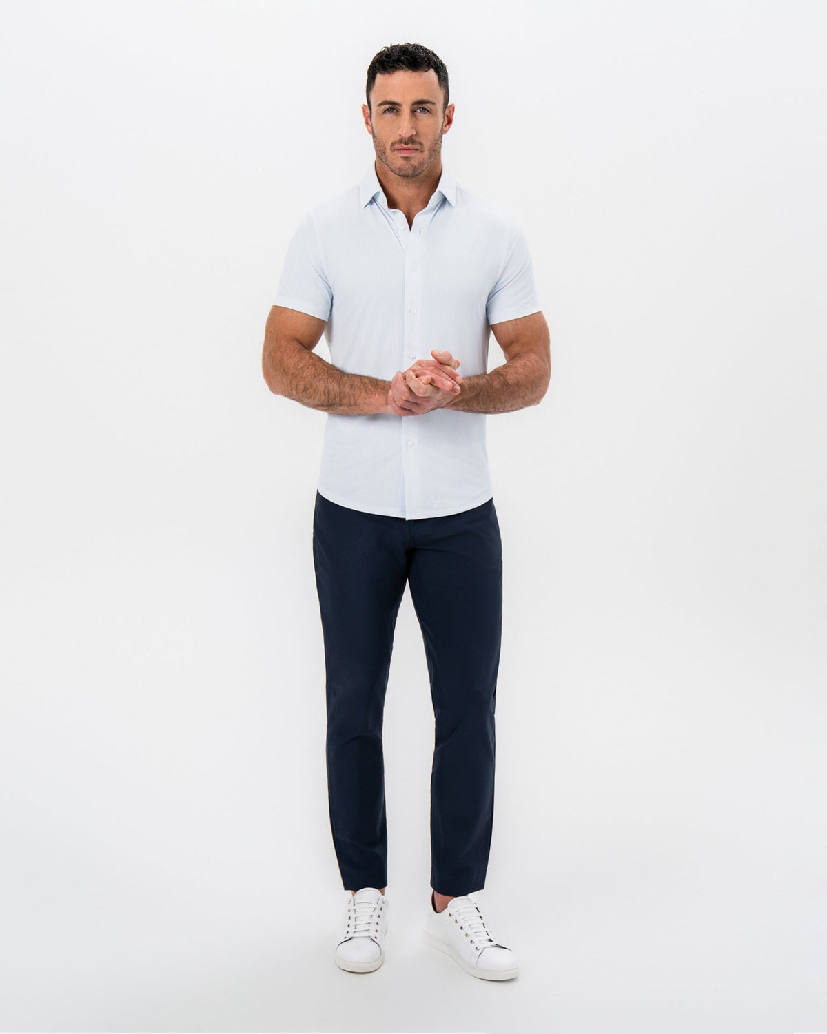 "The Rio" Light Blue Pinstripe