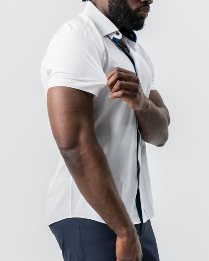 "The Hampton" White with Navy Accents
