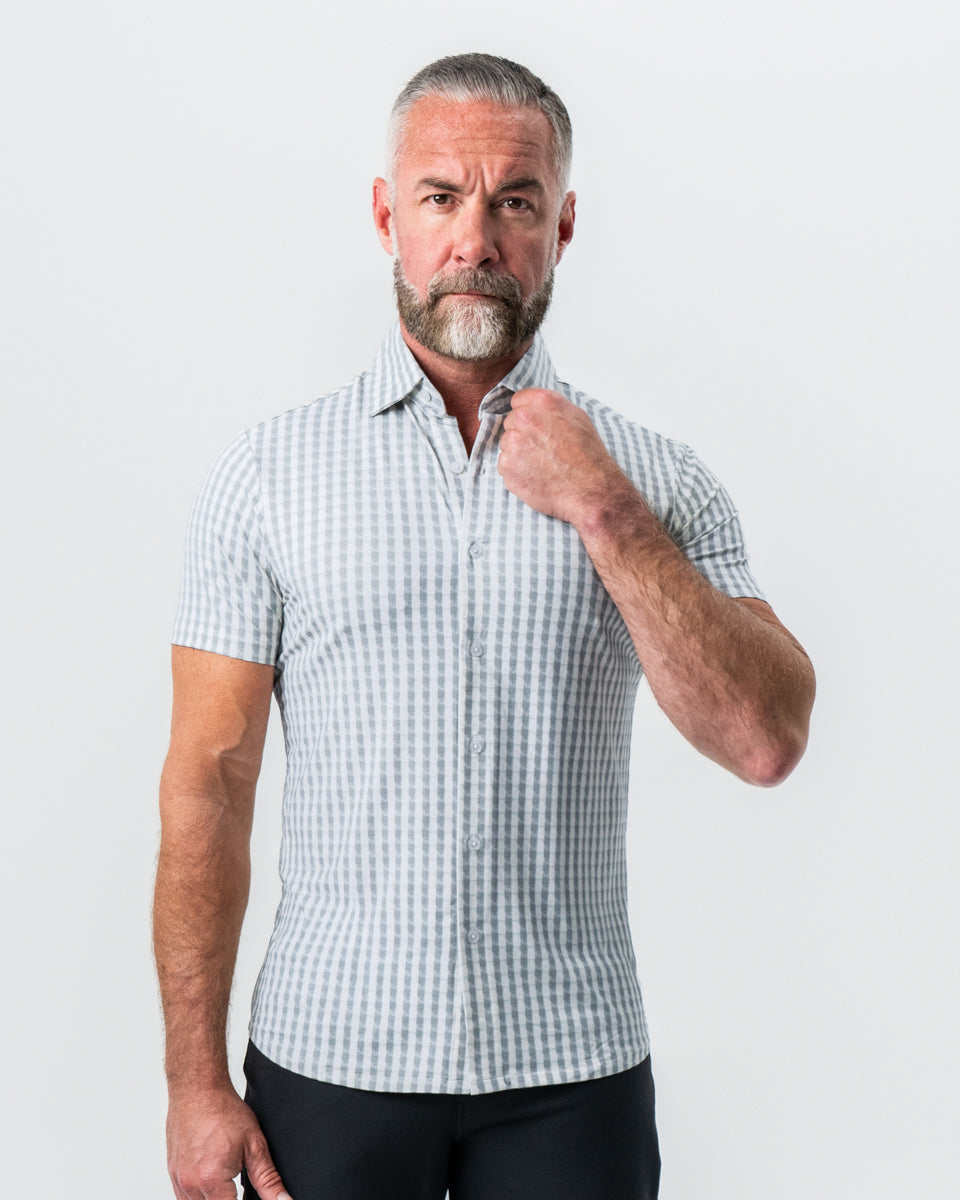 "The Strudwick" Light Olive & White Check