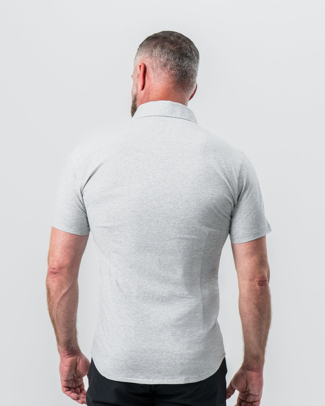 "The Baldwin" Grey Short Sleeve Button Down