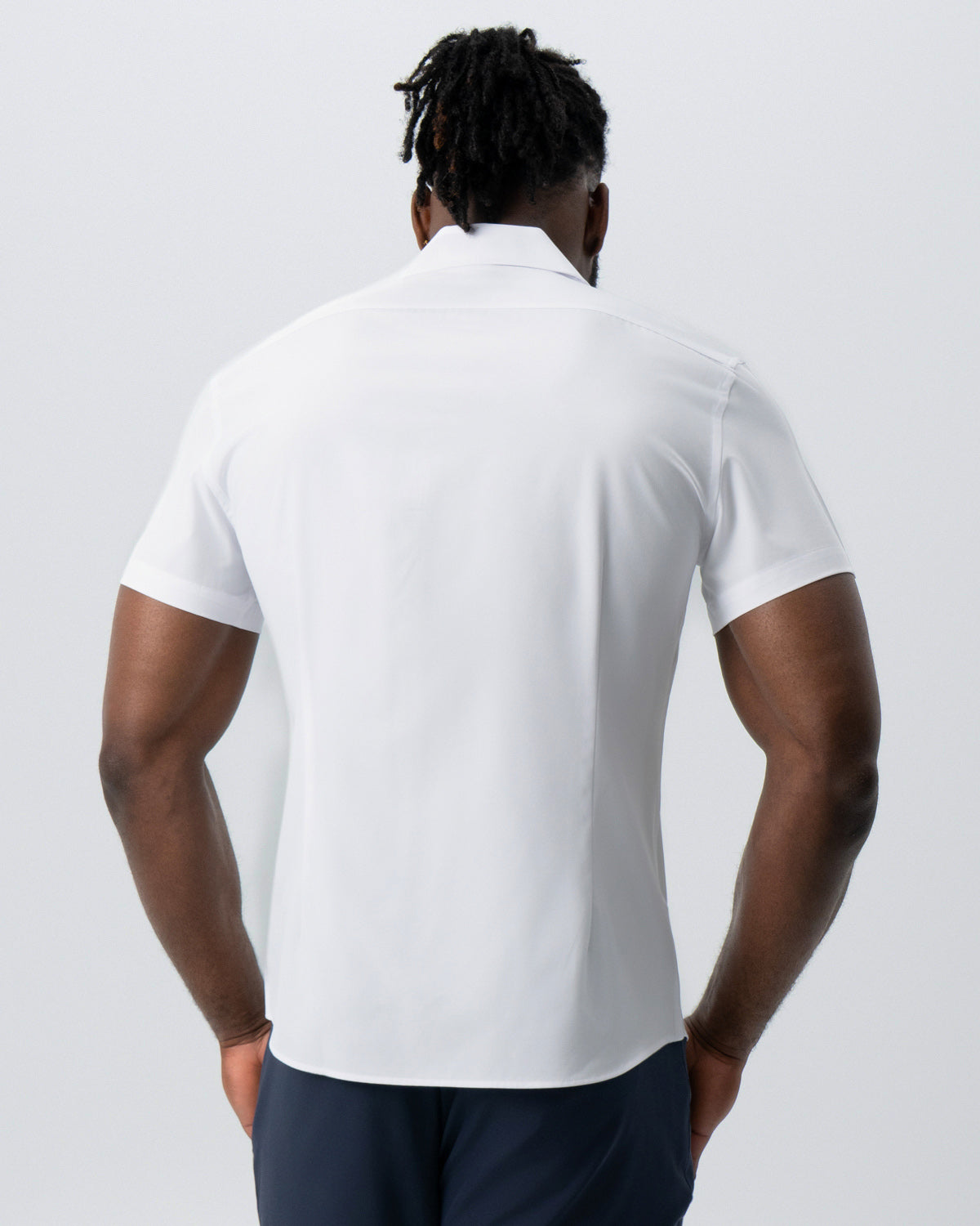 "The Marco" Solid White with Tortoise Shell Buttons
