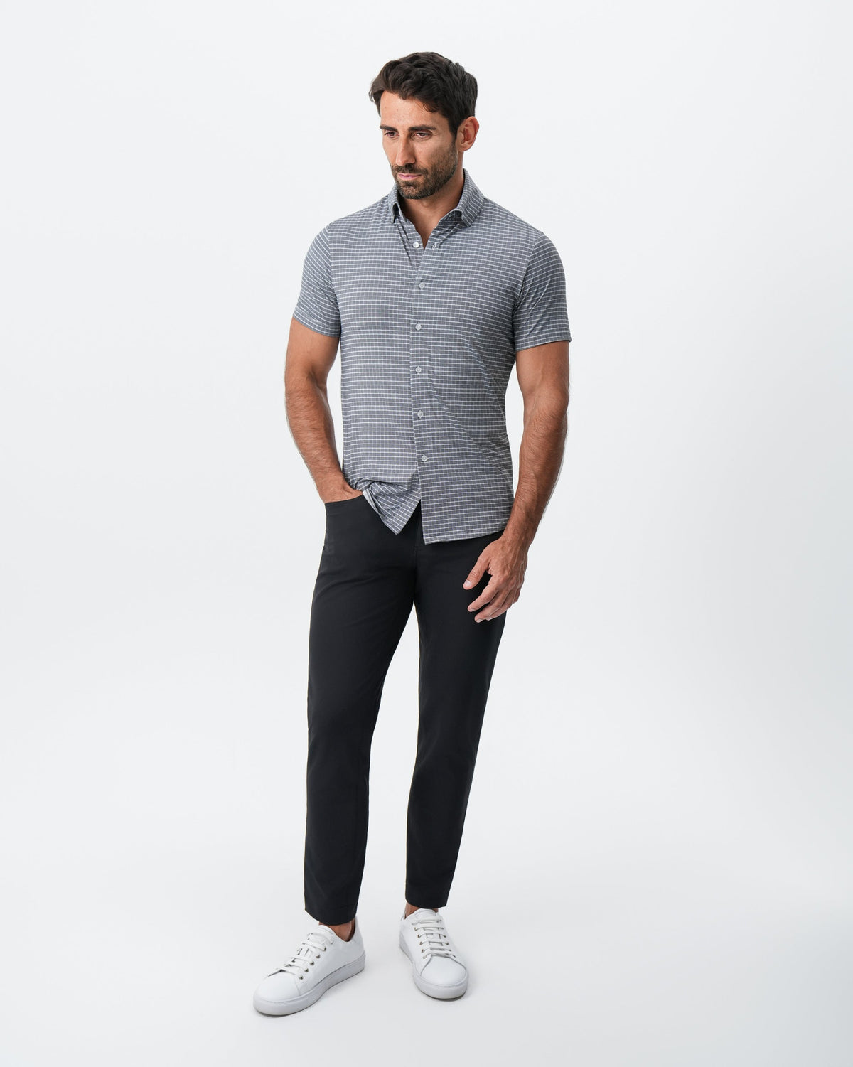 "The Bridgestone" Big Check Grey