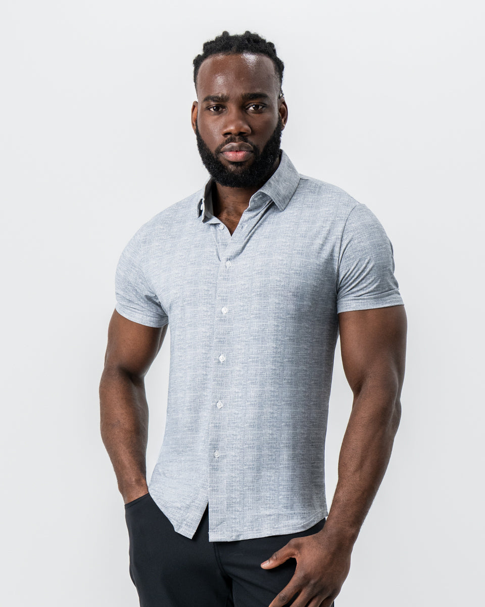 "The Jefferson" Light Grey Printed Linen