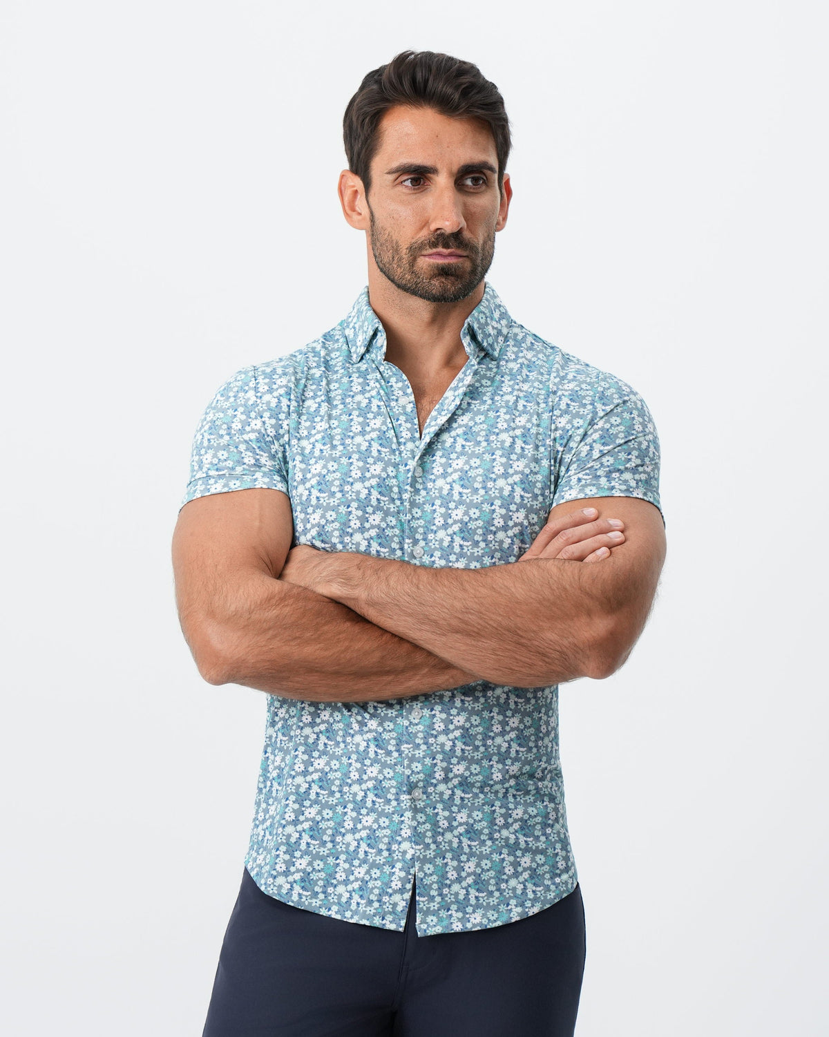 "The Bloom" Grey with Floral Print