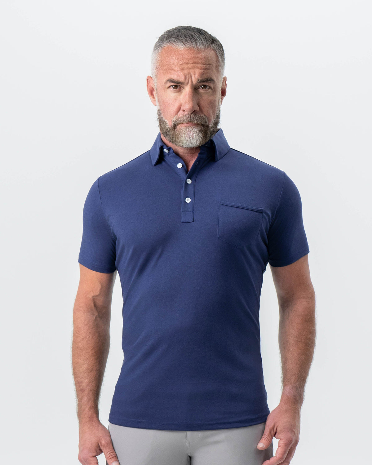 "The Harden" Navy Pique Polo
