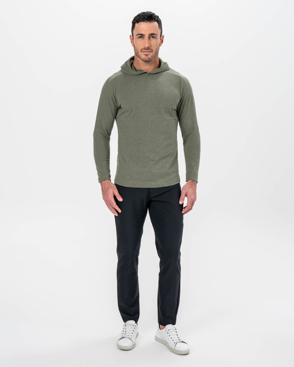 Brushed Hoodie - Heathered Olive