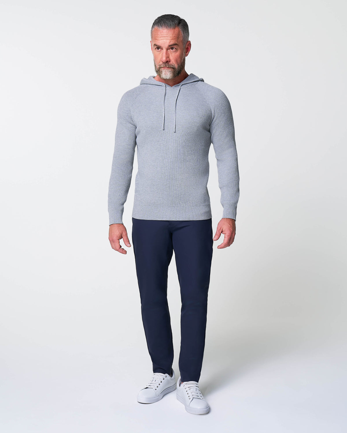 Heavy Knit Hoodie - Grey