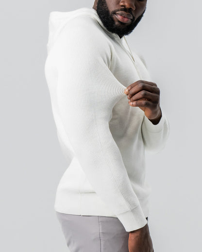 Heavy Knit Hoodie - Cream