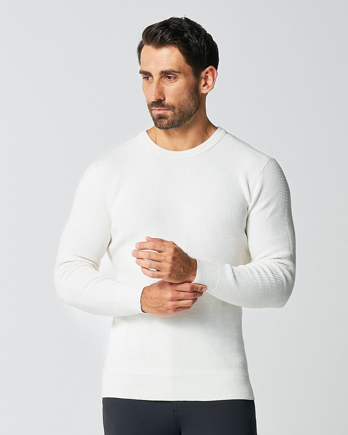Heavy Knit Crewneck - Cream