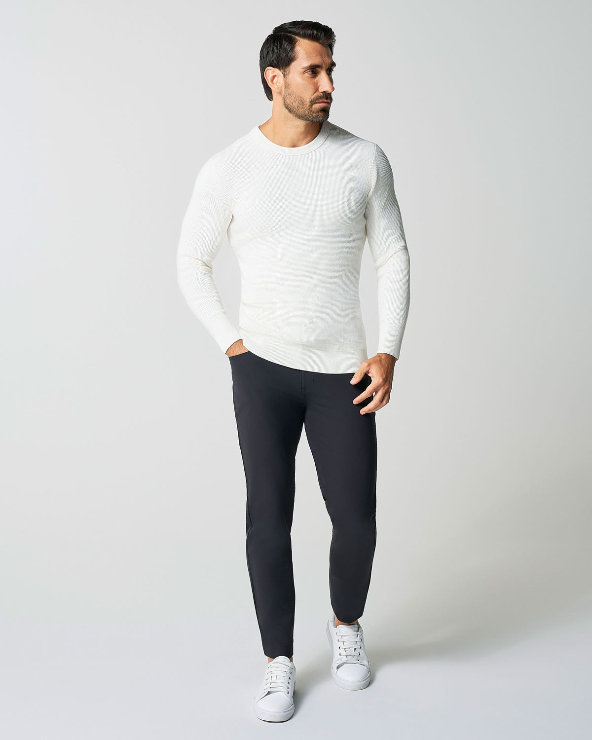 Heavy Knit Crewneck - Cream