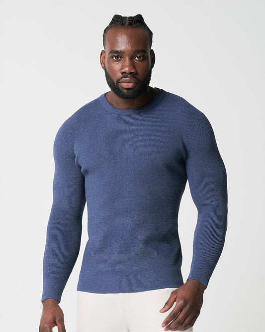 Heavy Knit Crewneck - Navy
