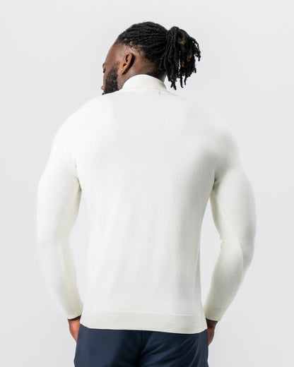 Mid-Weight Wool Turtleneck - Cream