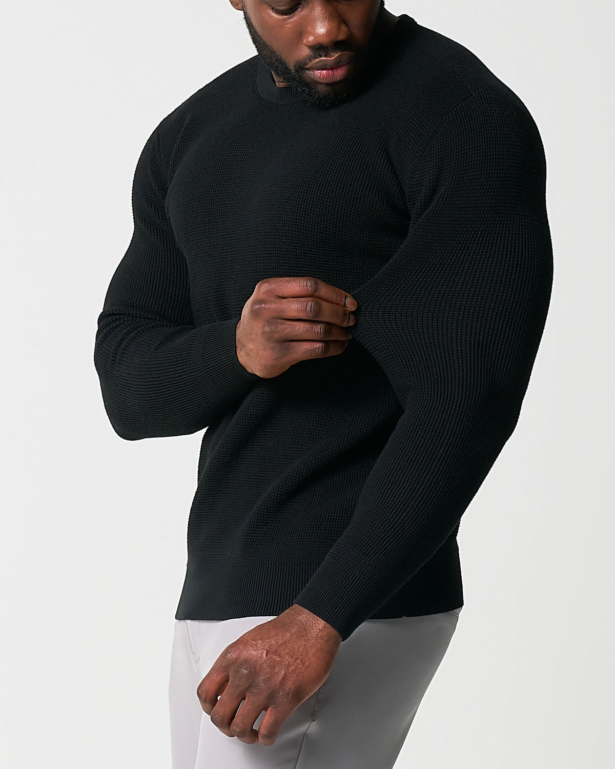 Heavy Knit Crewneck - Black