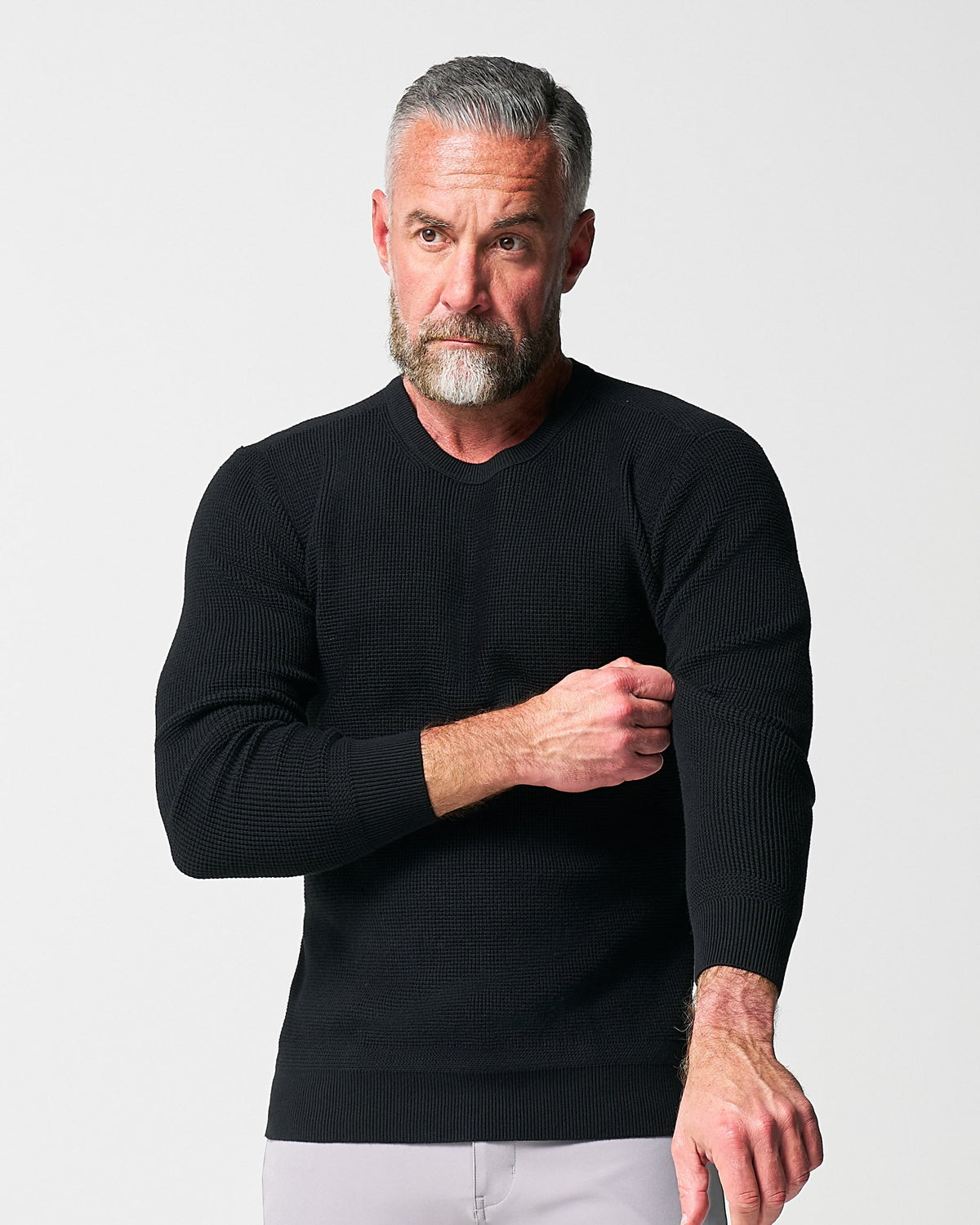Heavy Knit Crewneck - Black