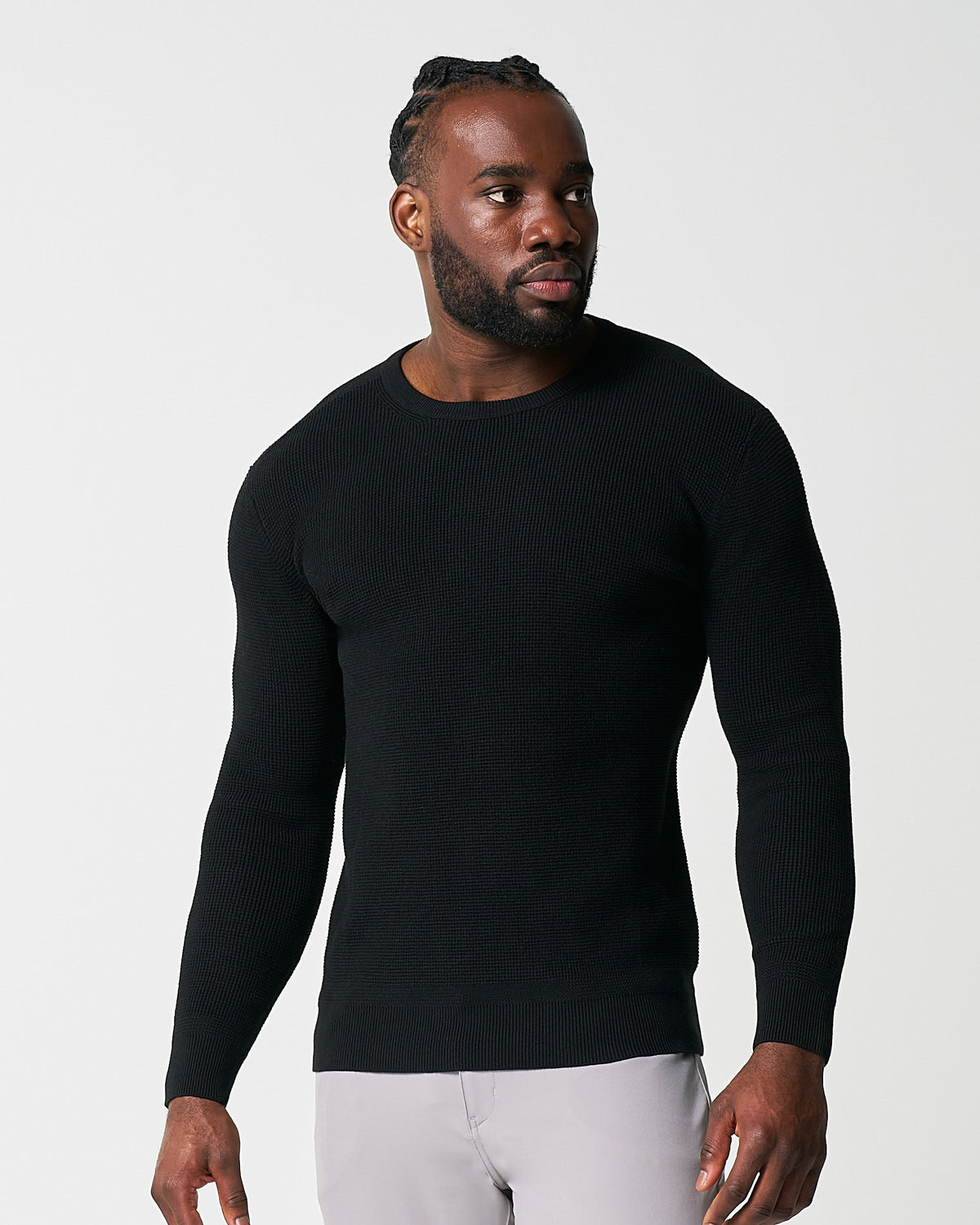 Heavy Knit Crewneck - Black