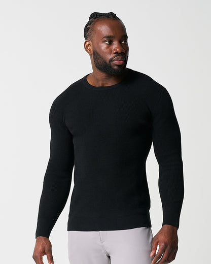 Heavy Knit Crewneck - Black