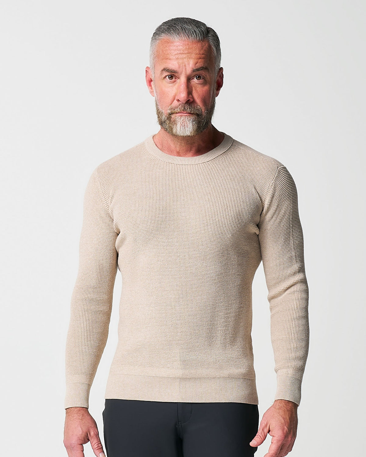 Heavy Knit Crewneck - Tan