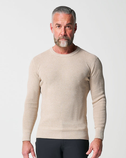 Heavy Knit Crewneck - Tan