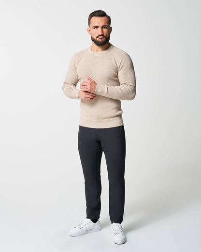 Heavy Knit Crewneck - Tan
