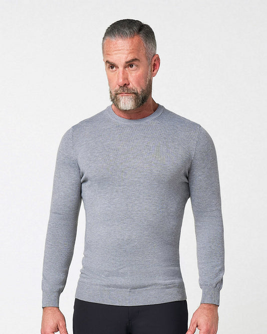 Mid-Weight Wool Crewneck - Grey