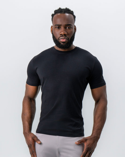 "The Westport" Black Short Sleeve Crewneck