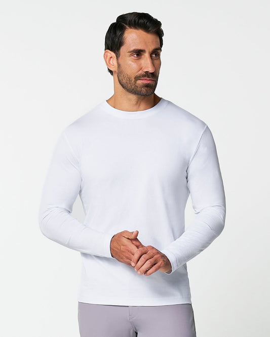 "The Middletown" White Long Sleeve Crewneck