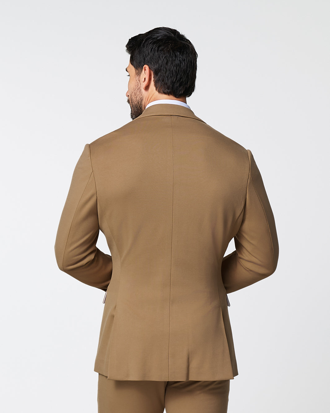 Athletic Fit Stretch Blazer - Solid Dark Tan