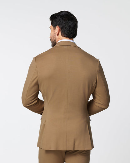 Athletic Fit Stretch Blazer - Solid Dark Tan
